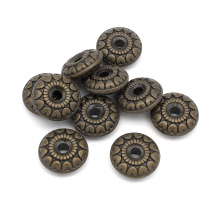 Koraliki Plastic CCB, Dysk, Kolor: Antyczny Bronze, Rozmiar: 18x6.5mm, Otwór 4mm, 10szt (13WB30368)