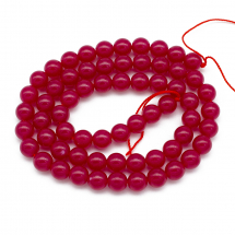 Koraliki Naturalny Czerwony Korund/Rubin, 6mm, około 60szt/37cm/sznur (13WB30618)