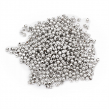Koraliki Dystansowe, Żelazne, Okrągłe, Kolor: Platynowy, 4mm, otwor 1.5mm, około 500szt/50g (13WB30622)