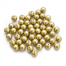 Koraliki Akrylowe Nieprzezroczyste, Okrągłe, Matowe, 12mm, Kolor: Złoty, około 50szt/50g (13WB30650)