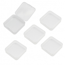 Pojemnik, Organizer na Koraliki, Perełki, Cyrkonie i Akcesoria, 6.5x6.5x1.9cm, Komora 62x62mm, 5szt (13WB30735)