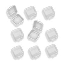 Pojemnik, Organizer na Koraliki, Paciorki, Plastikowy, 4x3.45x1.8cm, Wewnątrz 3.2x3.2cm, 10szt (13WB30759)