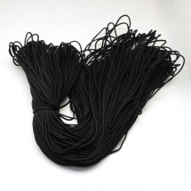 Sznurek Paracord Poliester i Spandex, 16 Żylny, 2mm, Czarny, 100m/wiązka (13WB30228)