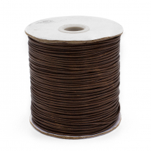 Sznurek Koreański Woskowany Poliester, do wyplatania Bransoletek, Brązowy, 1.5mm, około 165m/szpula (13WB30444)