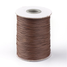 Sznurek Koreański Woskowany Poliester, Kolor: Sienna, 1mm, około 75m/szpula (13WB30459)