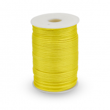 Sznurek Poliester, do Tworzenia Biżuterii, Kolor: Żółty, 2mm, około 85m/spula (13WB30514)
