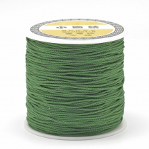 Sznurek Poliester, do Tworzenia Biżuterii, Kolor: Zielony, 0.8mm, około 120m/spula (13WB30533)
