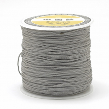 Sznurek Poliester, do Tworzenia Biżuterii, Kolor: Szary, 0.8mm, około 120m/spula (13WB30535)