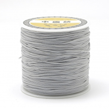 Sznurek Poliester, do Tworzenia Biżuterii, Kolor: Jasnoszary, 0.8mm, około 120m/spula (13WB30536)