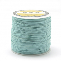 Sznurek Poliester, do Tworzenia Biżuterii, Kolor: Jasnoturkusowy, 0.8mm, około 120m/spula (13WB30543)