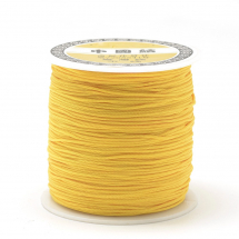 Sznurek Poliester, do Tworzenia Biżuterii, Kolor: Złoto, 0.8mm, około 120m/spula (13WB30546)