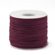 Sznurek Poliester, do Tworzenia Biżuterii, Kolor: Ciemnoczerwony, 0.5-0.6mm, około 120m/spula (13WB30552)