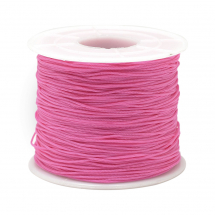 Sznurek Poliester, do Tworzenia Biżuterii, Kolor: Jasnokoralowy, 0.5-0.6mm, około 120m/spula (13WB30556)
