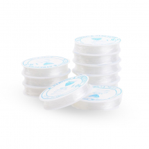 Nić Silikonowa Elastyczna, Gumka, 1.0mm, 4m/szpula, 10 szpul (13WB30576)