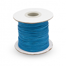 Sznurek Koreański Woskowany Poliestrowy, Ciemny Turkusowy, 1mm, 75m / szpula (13WB30588)