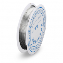 Drut Miedziany do Rękodzieła, Kolor: Platynowy, 0.8mm, 3m / szpula (13WB30594)