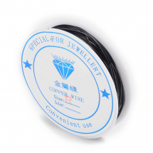 Drut Miedziany do Rękodzieła, Kolor: Czarny, 0.8mm, 3m/spula (13WB30670)