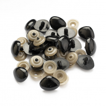 Noski Bezpieczne do Zabawek, Trójkątne, Czarne, 24x29mm, Pin: 5-6mm, 20szt (13WB30403)