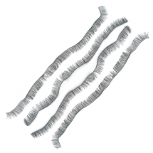 Rzęsy do Zabawek, Lalek, Włókno, Czarne, 195x8mm, 4szt (13WB30411)