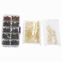 Zestaw Oczka i Noski dla Zabawek Plastik Czarny i Brązowy, Mix, 283szt/zestaw (13WB30480)