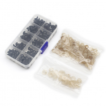 Zestaw Oczy i Nosy, do Zabawek, Plastik, Czarny, Mieszany, 283szt/set (13WB30609)