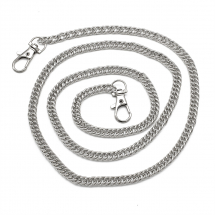 Łańcuszek do Torebki, Metalowy, z Obrotowym Zapięciem, Platynowy, Długość 102cm, Zapięcie 35x16x6mm, 1szt (13WB30614)
