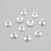 Srebro 925, Nakładki na Koraliki, 5x1mm, Otwór: 0.8mm, 10szt (13WB29965)