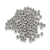 Намистини Нержавіюча Сталь, Круглі, 4х3мм, Отвір 1.5мм, 100шт/упаковка, (13WB30432)