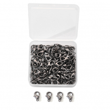 Zapięcie Karabińczyk-Lobster, Kolor: Stal Pistoletowa, 12x6mm, 100szt / pojemnik (13WB30599)