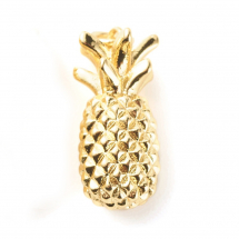 Zawieszka Mosiądz, Ananas, Pozłacany 18K, 19x9mm, Kółko 5.1x0.8mm, otwor 3.5mm, 1szt (13WB30772)