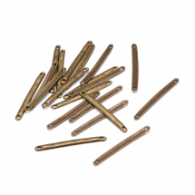 Łącznik Prostokątny, Kolor: Bronze, 33x3x1mm, Otwor 1mm, 20szt (13WB30787)