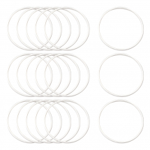 Łącznik Kółko, Mosiądz, Kolor: Srebrny, 25x1mm, 50szt (13WB30788)