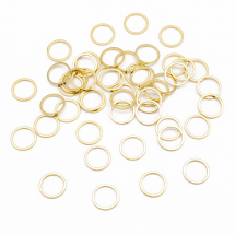 Łącznik Kółko, Mosiądz, Kolor: Złoty, 10x1mm, 50szt (13WB30789)