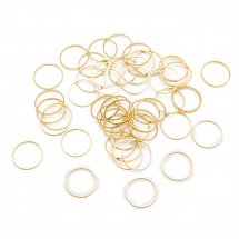 Łącznik Kółko, Mosiądz, Kolor: Złoty, 14x1mm, 50szt (13WB30790)