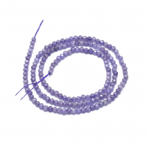 Koraliki Cyrkonia, Okrągłe, Fasetowane, Kolor: Niebieski Łupkowy, 2mm, otwor 0.5mm, około 160szt/36cm/nic (13WB30831)