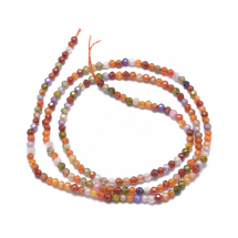 Koraliki Cyrkonia, Okrągłe, Fasetowane, Kolor: Mix, 2mm, otwor 0.5mm, około 160szt/36cm/nic (13WB30837)