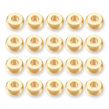 Koraliki Dystansowe, Przekładki, Stal Nierdzewna 304, Płaskie Okrągłe, Pozłacane 18K, 4x2mm, 20szt (13WB30936)