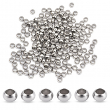 Koraliki Dystansowe, Stal Nierdzewna 304, Rondel, 5x3mm, otwor 3mm, 200szt (13WB30948)