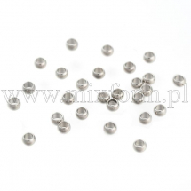 Koraliki Dystansowe, Stal Nierdzewna, Rondel, 2.5x1.5mm, 200szt (13WB31098)