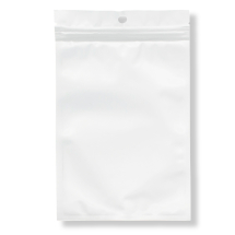 Woreczki Torebki Strunowe z Wieszakiem, Zamek ZIP, Białe/Przezroczyste, 19.5x12m, wewnętrzny: 16x11cm, 20szt (13WB31001)