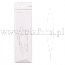 Zestaw Igły do Koralików, Stal Nierdzewna, Giętkie, Duże Oczkie, Cienkie, Podwójne, 57-125mm, 4szt (13WB31008)