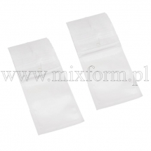 Torebki Strunowe z Wieszakiem, Zamek ZIP, Białe, 13x8cm, wewnętrzny: 9.5x7cm, 100szt (13WB31197)