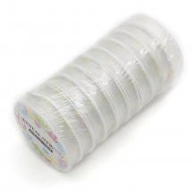 Nić Silikonowa, Gumka Elastyczna, do Koralików, Bransoletek, 0.8mm, 10m/szpula, 10szt/opakowanie (13WB30891)