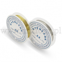 Drut Miedziany, do Rękodzieła, Platynowy/Złoty, 0.6mm, 3.5m/szpula, 2szt/zestaw (13WB30895)