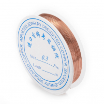 Drut Miedziany, do Rękodzieła, Czekoladowy, 0.3mm, około 20m/szpula, (13WB30898)