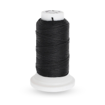 Nić Woskowana Poliestrowa do Szycia Skóry, Płaska, Czarna, 0.8mm, około 50m/rolka (13WB30901)