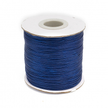 Sznurek Korea Woskowany Poliestrowy, Pasuje do Plecenia Bransoletek Ciemnoniebieski, 0.5mm, około 150m/rolka (13WB30916)