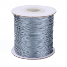 Sznurek Korea Woskowany Poliestrowy, Pasuje do Plecenia Bransoletek, Ciemnoszary, 0.5mm, około 150m / rolka (13WB30919)