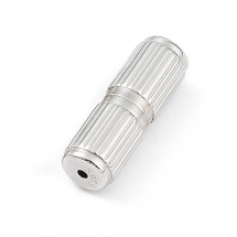 Srebro 925, Rodowany Zapięcie Śrubowe, Skręcane, Kolumna, 15x5mm, 1szt (13WB30973)