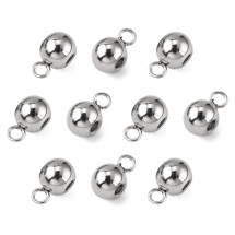 Krawatka do Biżuterii, Stal Nierdzewna, Rondel, 9x5x6mm, Otwór 2mm, 10szt (13WB31111)